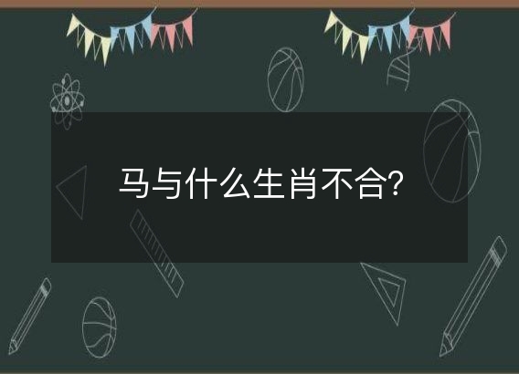 马与什么生肖不合？