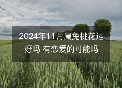 2024年11<font color='red'>月属兔</font>桃花运好吗 有恋爱的可能吗