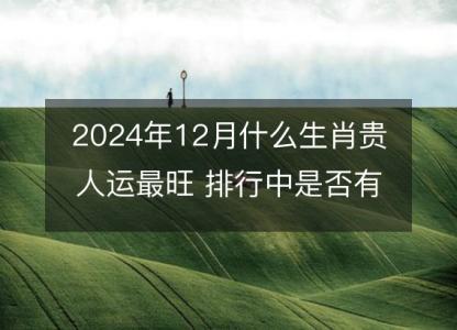 2024年12月什么生肖贵人运最旺 排行中是否有你的<font color='red'>属相</font>