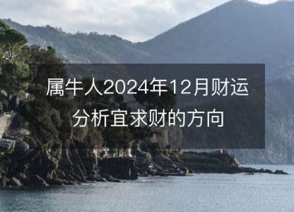 属牛人2024年12月财运分析宜求财的<font color='red'>方向</font>