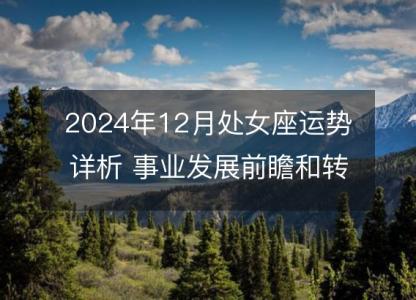 2024年12月处女座运势详析 事业发展前瞻和转运指南