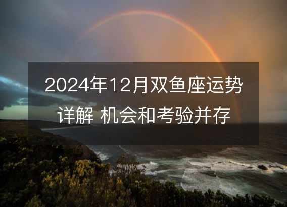 2024年12月双鱼座运势详解 机会和考验并存