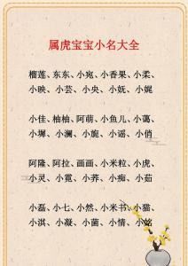 虎宝宝一月<font color='red'>起名</font> 虎宝宝<font color='red'>起名</font>12月份名字