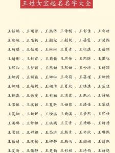 王姓兴字辈猪宝宝起名 免费起名在线取名王姓四字女孩名